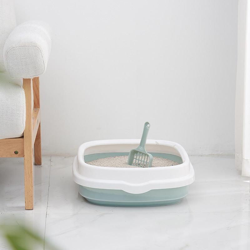 High-Quality Anti-Splash Pet Toilet With Scoop - Stylish And Convenient Cat Litter Box-3