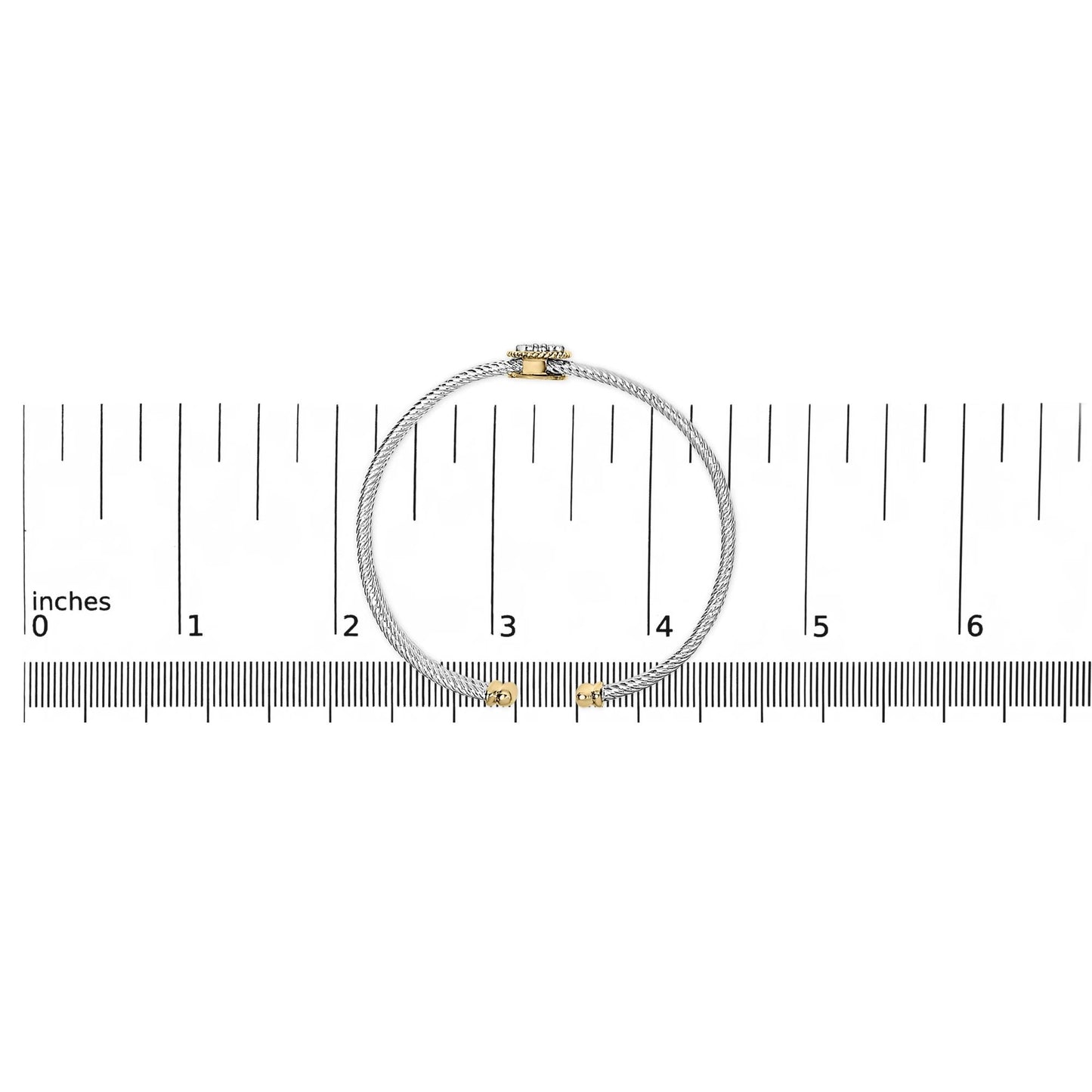 18K Yellow Gold Plated .925 Sterling Silver Diamond Accent Dragonfly Medallion Bangle Bracelet (I-J Color, SI1-SI2 Clarity) - 7.75 Inches-4