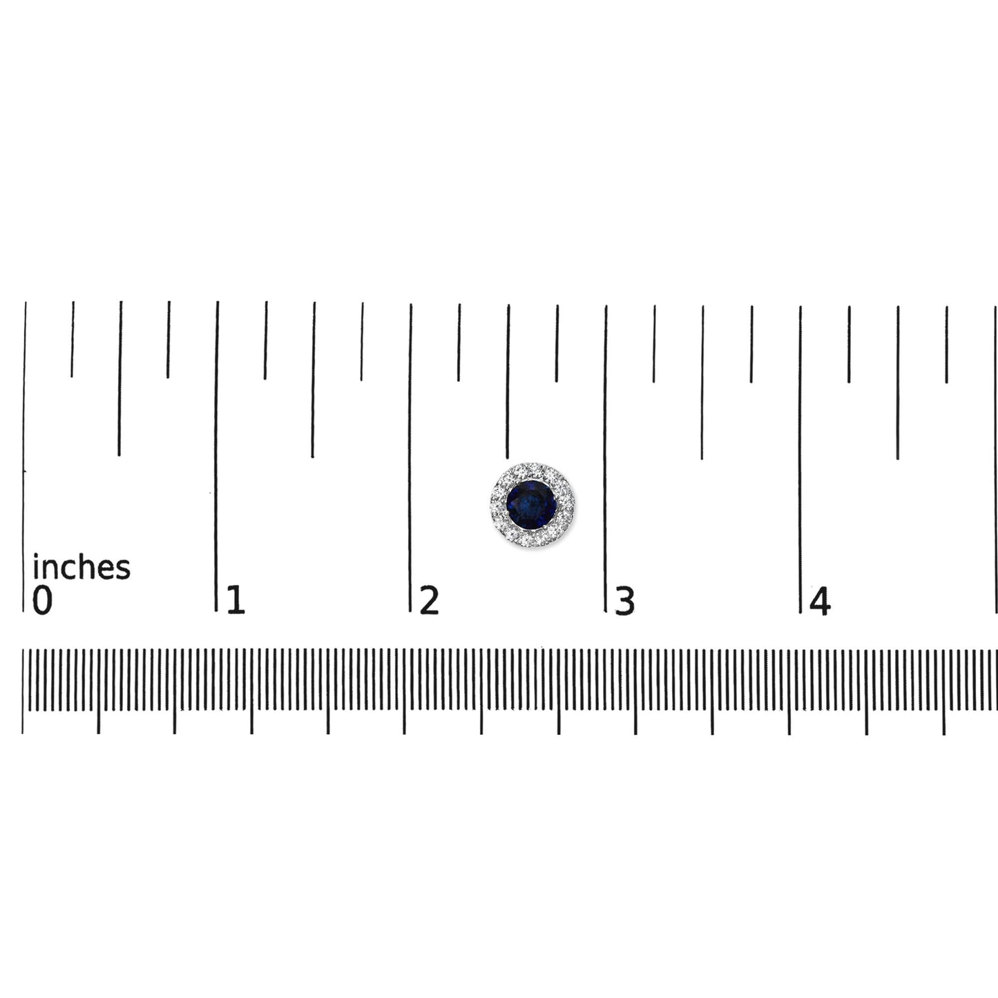 14K White Gold 3.0 Cttw Lab-Grown Blue Diamond Halo Stud Earrings (Blue & F-G Color, VS1-VS2 Clarity)-4