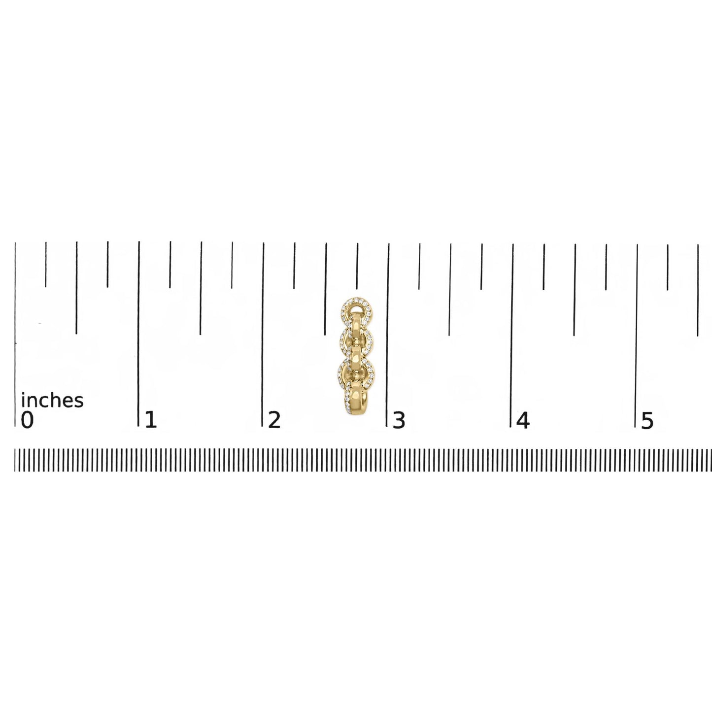 14K Yellow Gold Plated .925 Sterling Silver 1/2 Cttw Diamond Chain Link Drop Earrings (H-I Color, I1-I2 Clarity)-4