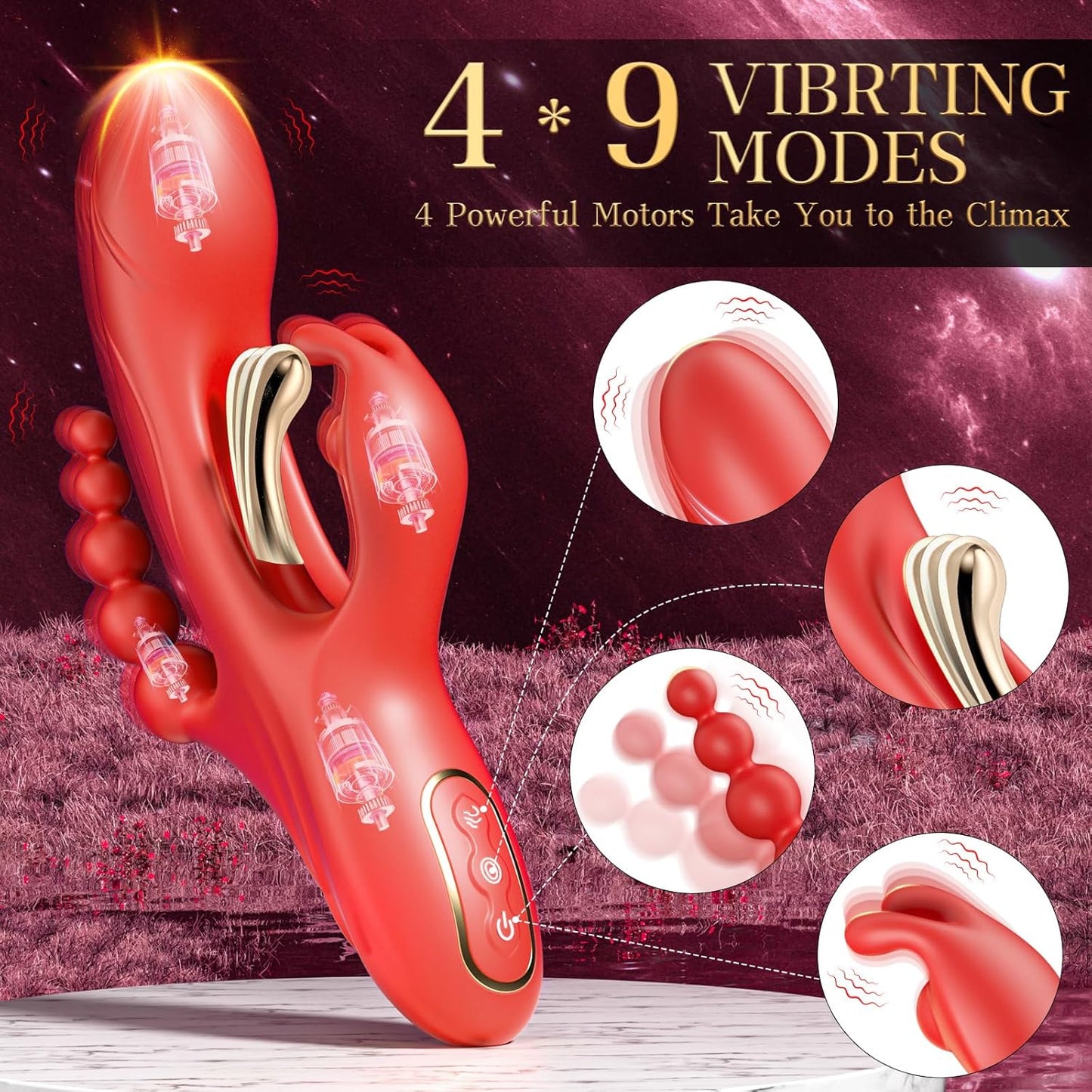 FawnTouch G-Spot Rabbit Dildo Vibrator-1