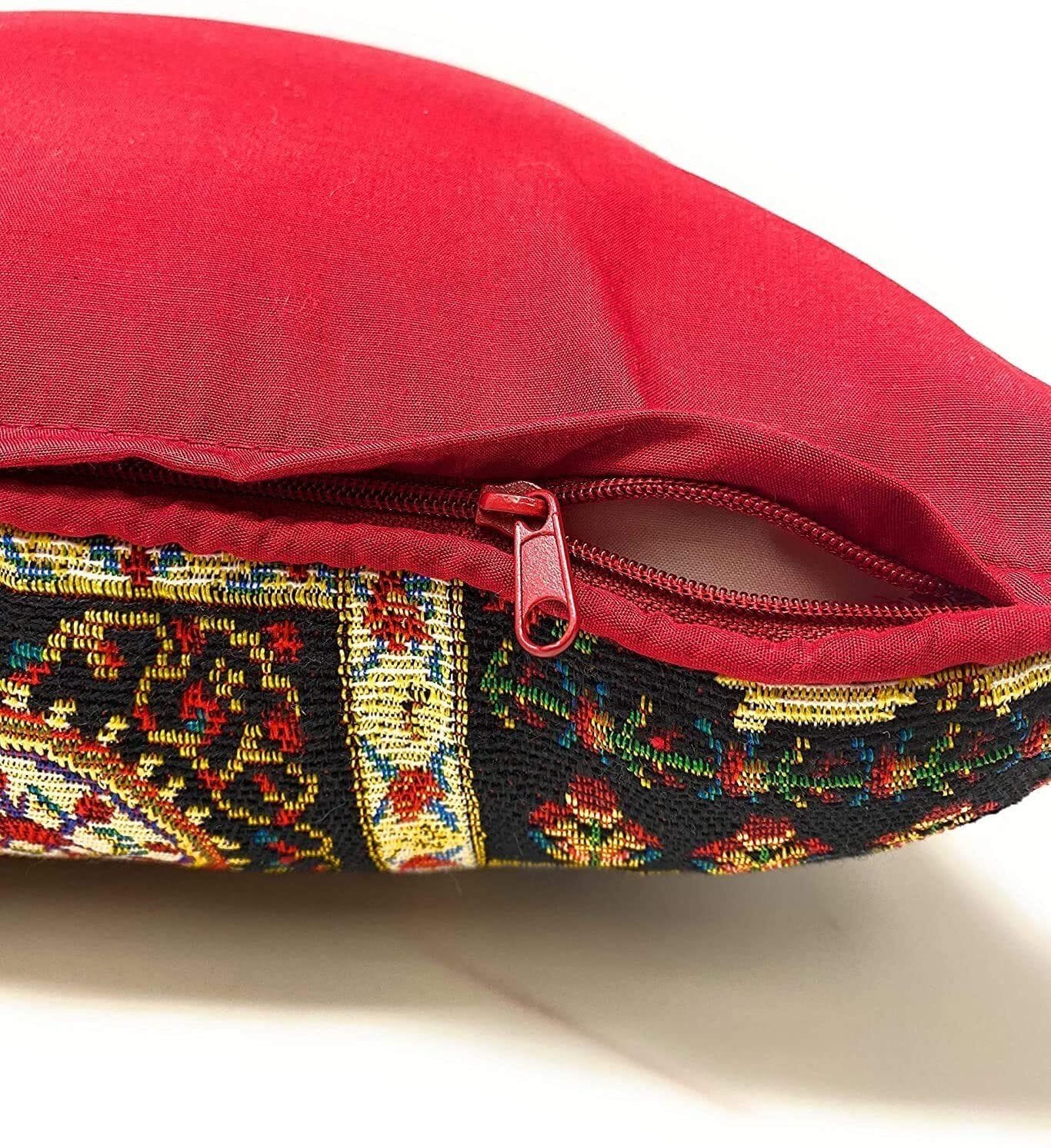 DaDa Bedding Set of 8 Pieces Dark Botanical Mughal Floral Table Woven Black Tapestry - 4 Placemats, 2 Table Runners, 2 Throw Pillow Covers (18197)-4