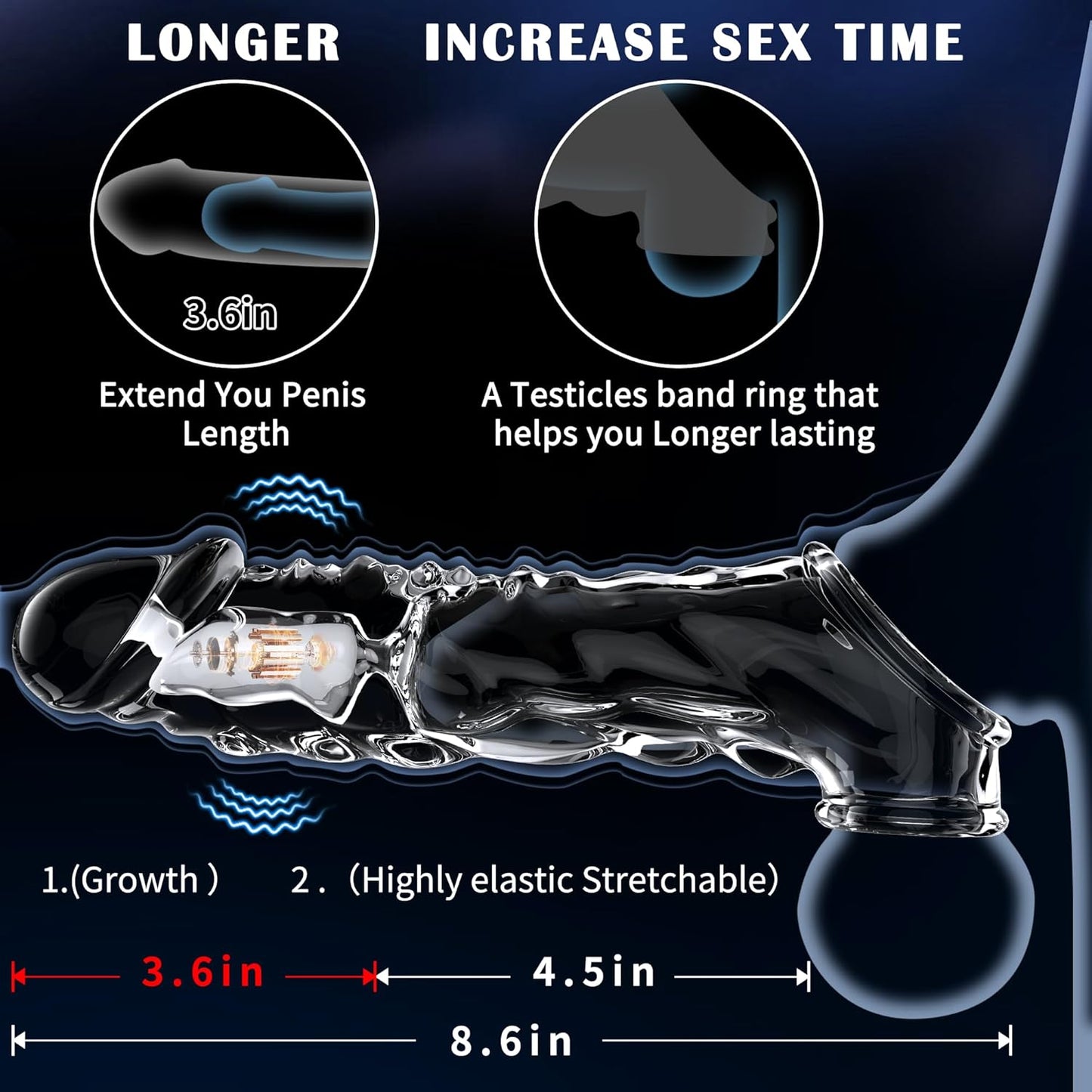 SavageTide Vibrating Penis Sleeve Extender-1