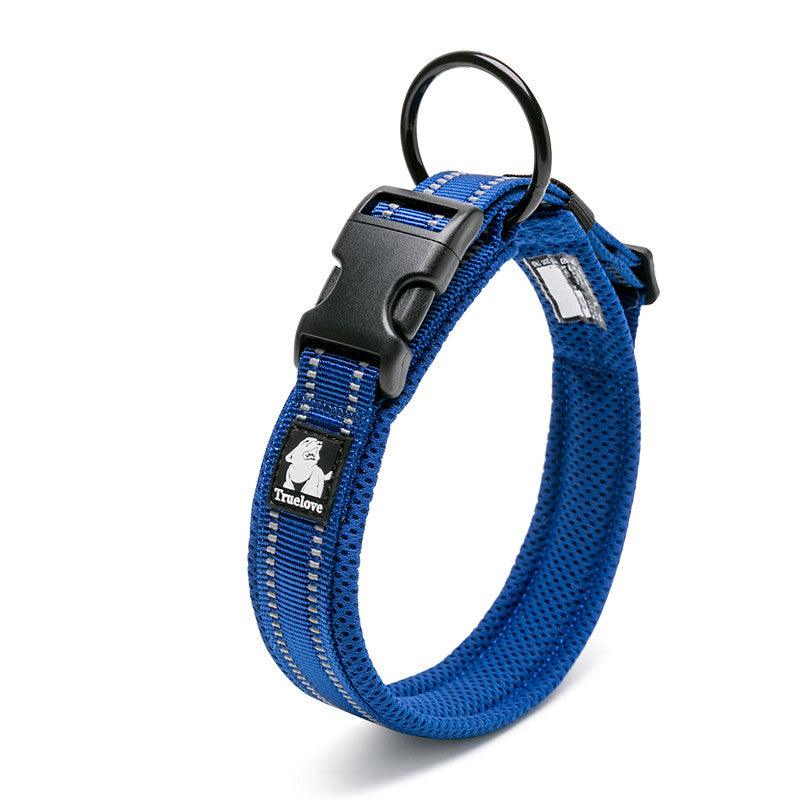 Reflective Mesh Dog Collar With Stainless Steel Buckle - Anti Strangulation Safety For Night Walks-4
