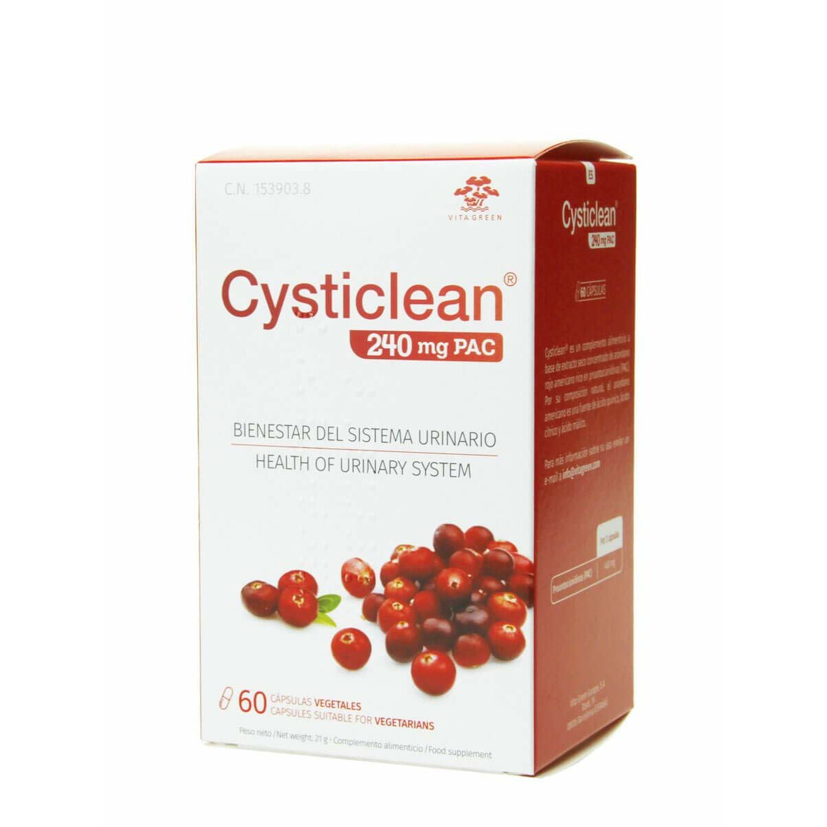 Digestive supplement CYSTICLEAN Classic 60 Units-0