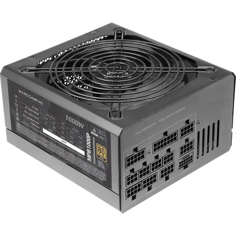 Mars Gaming MPB1000P tápegység 1000 W 24-pin ATX ATX Fekete (S9912681)-0