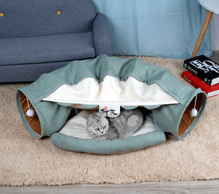 Feline Funhouse Interactive Cat Tunnel - Portable Play Toy For Cats, Rabbits, And Ferrets-7