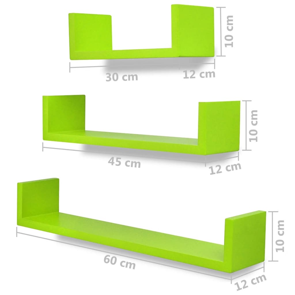vidaXL Wall Shelves Floating Shelves Wall Mounted Display Shelves for Book DVD-4