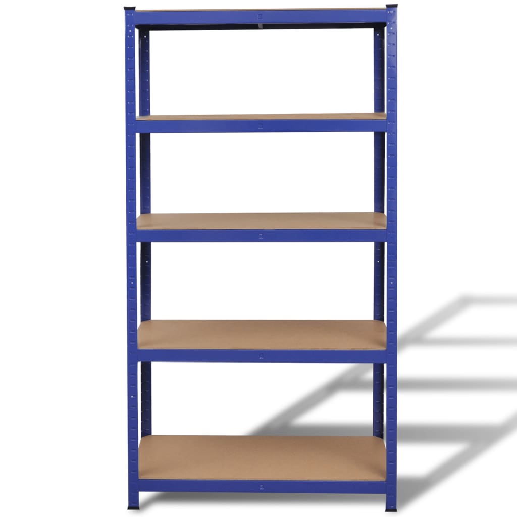 vidaXL Storage Shelf Blue 2pcs-1