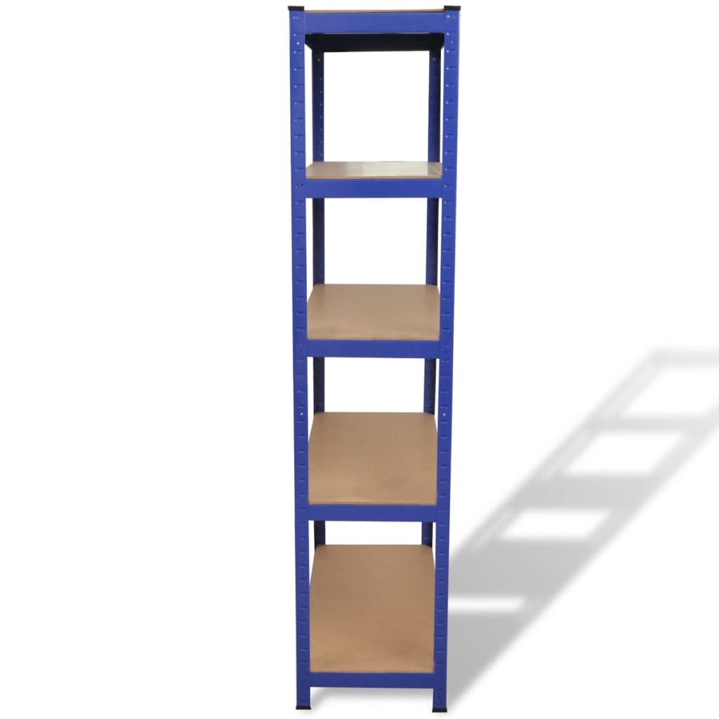 vidaXL Storage Shelf Blue 2pcs-3