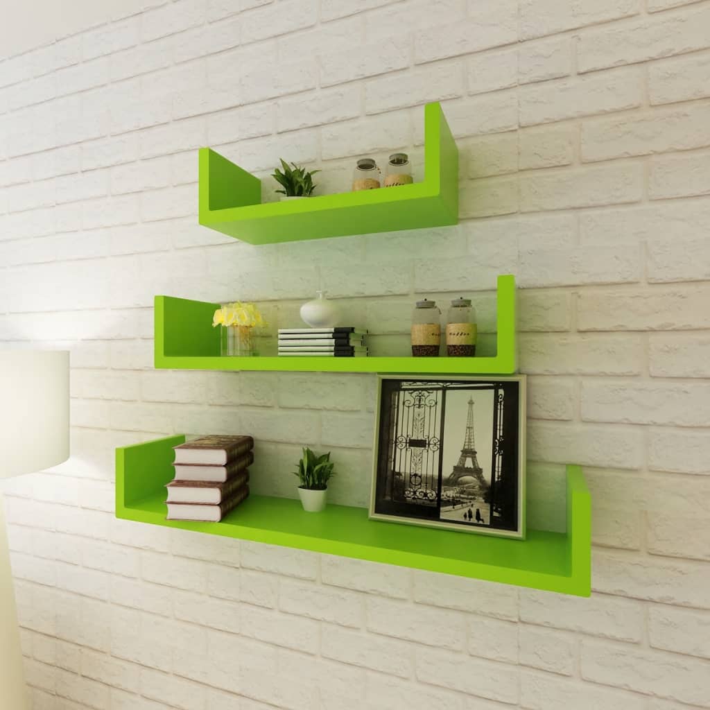 vidaXL Wall Shelves Floating Shelves Wall Mounted Display Shelves for Book DVD-0