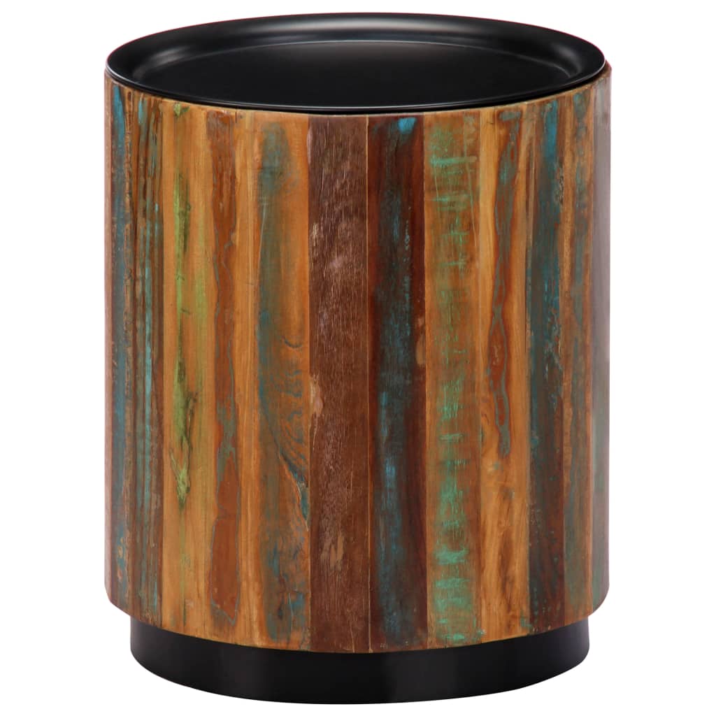 vidaXL Coffee Table Round End Table Accent Sofa Table Solid Wood Reclaimed-3