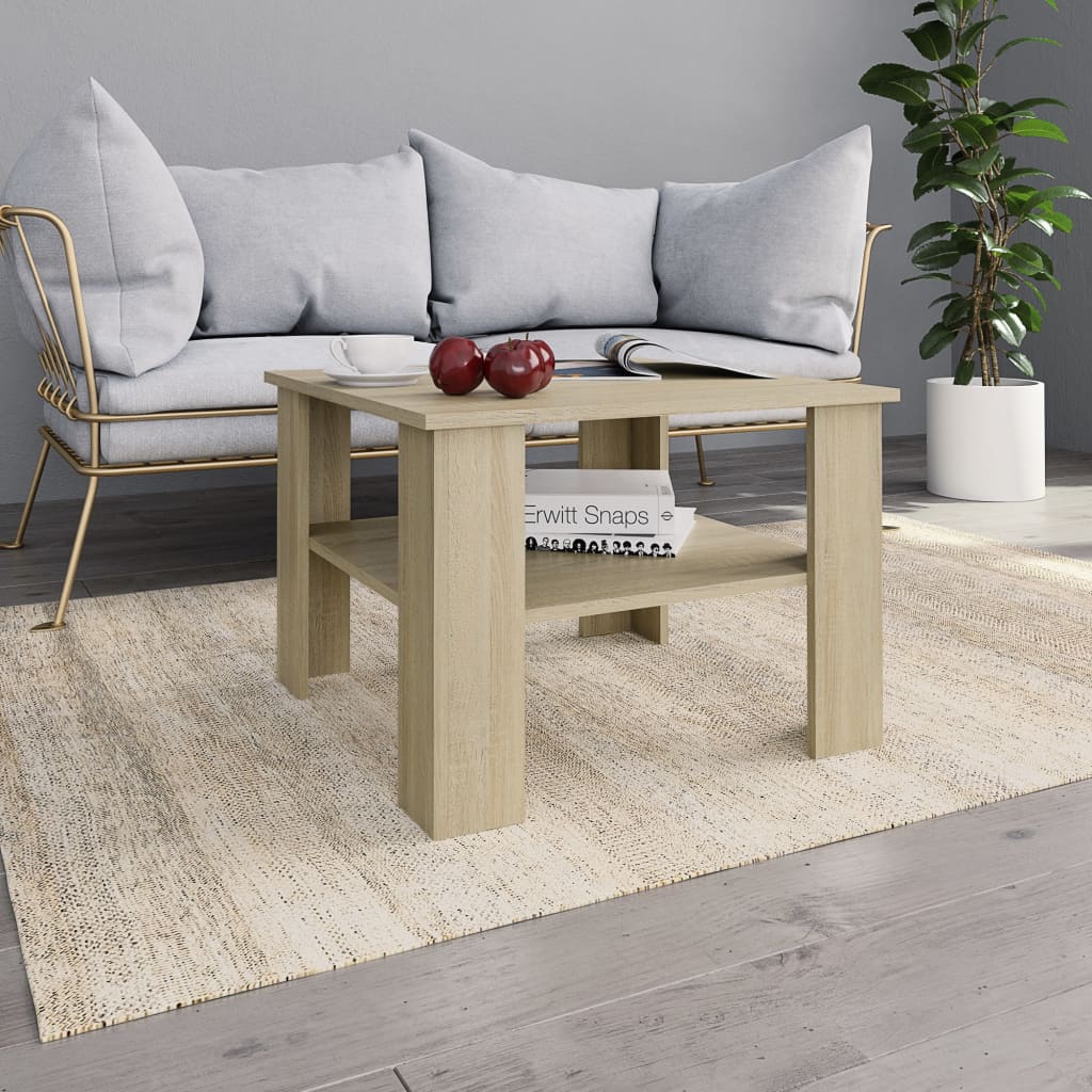 vidaXL Coffee Table Accent End Side Sofa Table for Living Room Engineered Wood-11