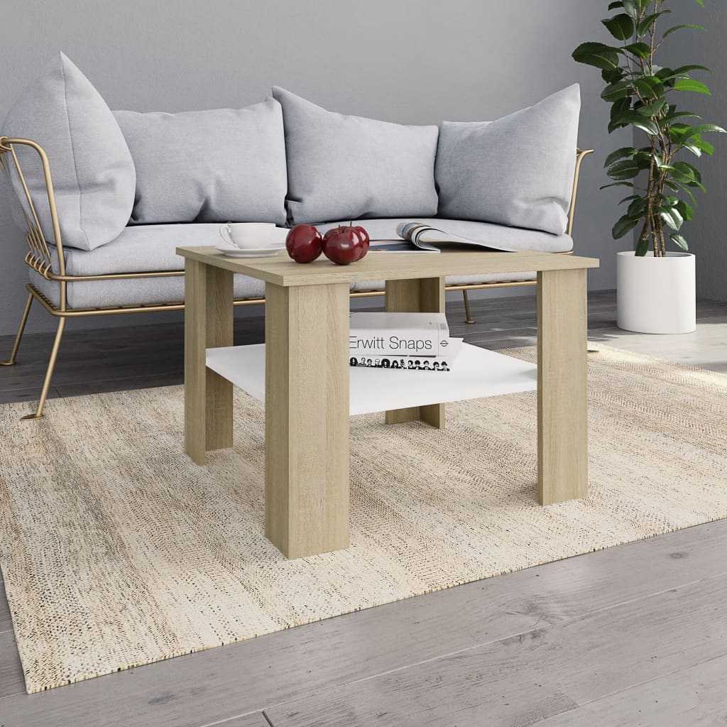 vidaXL Coffee Table Accent End Side Sofa Table for Living Room Engineered Wood-13