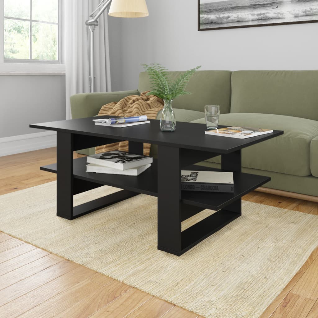 vidaXL Coffee Table Accent End Side Sofa Table with Storage Engineered Wood-5