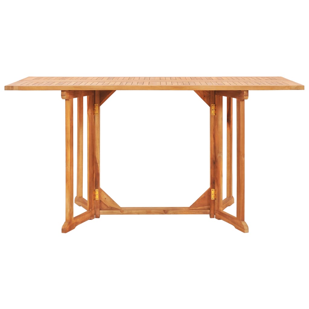 vidaXL Folding Butterfly Patio Table 59.1"x35.4"x29.5" Solid Teak Wood-2