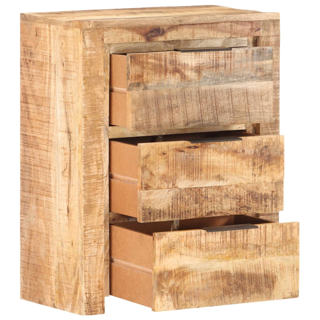 vidaXL Sideboard 23.2"x13"x29.5" Rough Mango Wood-1