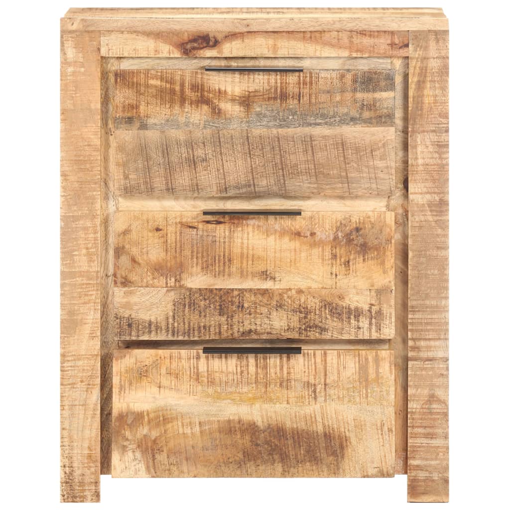 vidaXL Sideboard 23.2"x13"x29.5" Rough Mango Wood-2