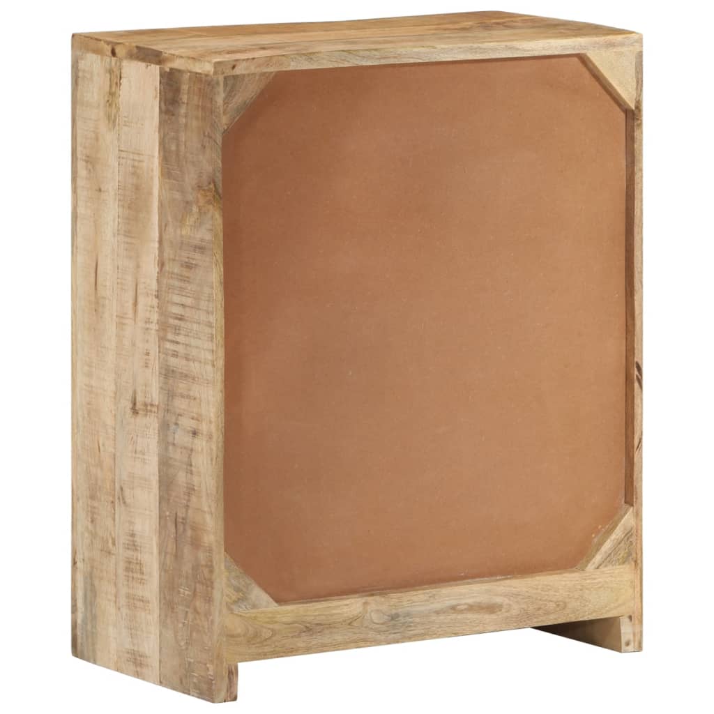 vidaXL Sideboard 23.2"x13"x29.5" Rough Mango Wood-3