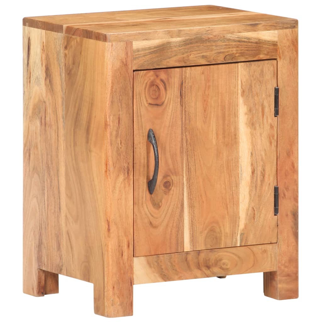vidaXL Bedside Cabinet 15.7"x11.8"x19.7" Solid Acacia Wood-1