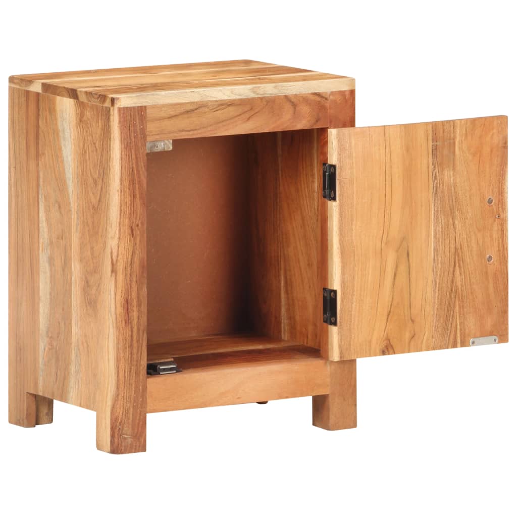 vidaXL Bedside Cabinet 15.7"x11.8"x19.7" Solid Acacia Wood-3