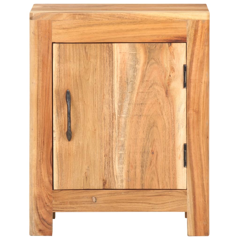 vidaXL Bedside Cabinet 15.7"x11.8"x19.7" Solid Acacia Wood-4