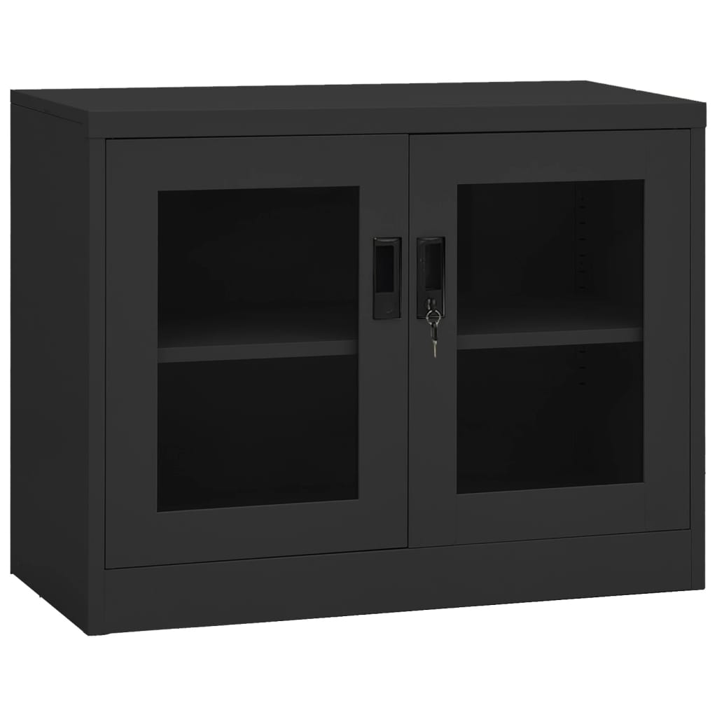vidaXL Office Cabinet Anthracite 35.4"x15.7"x41.3" Steel-6