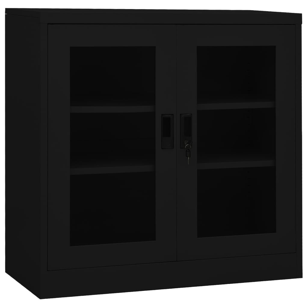 vidaXL Office Cabinet Anthracite 35.4"x15.7"x41.3" Steel-9