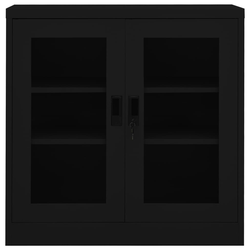 vidaXL Office Cabinet Anthracite 35.4"x15.7"x41.3" Steel-1
