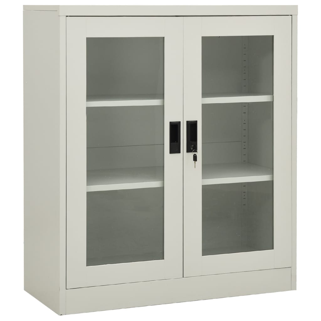 vidaXL Office Cabinet Anthracite 35.4"x15.7"x41.3" Steel-12