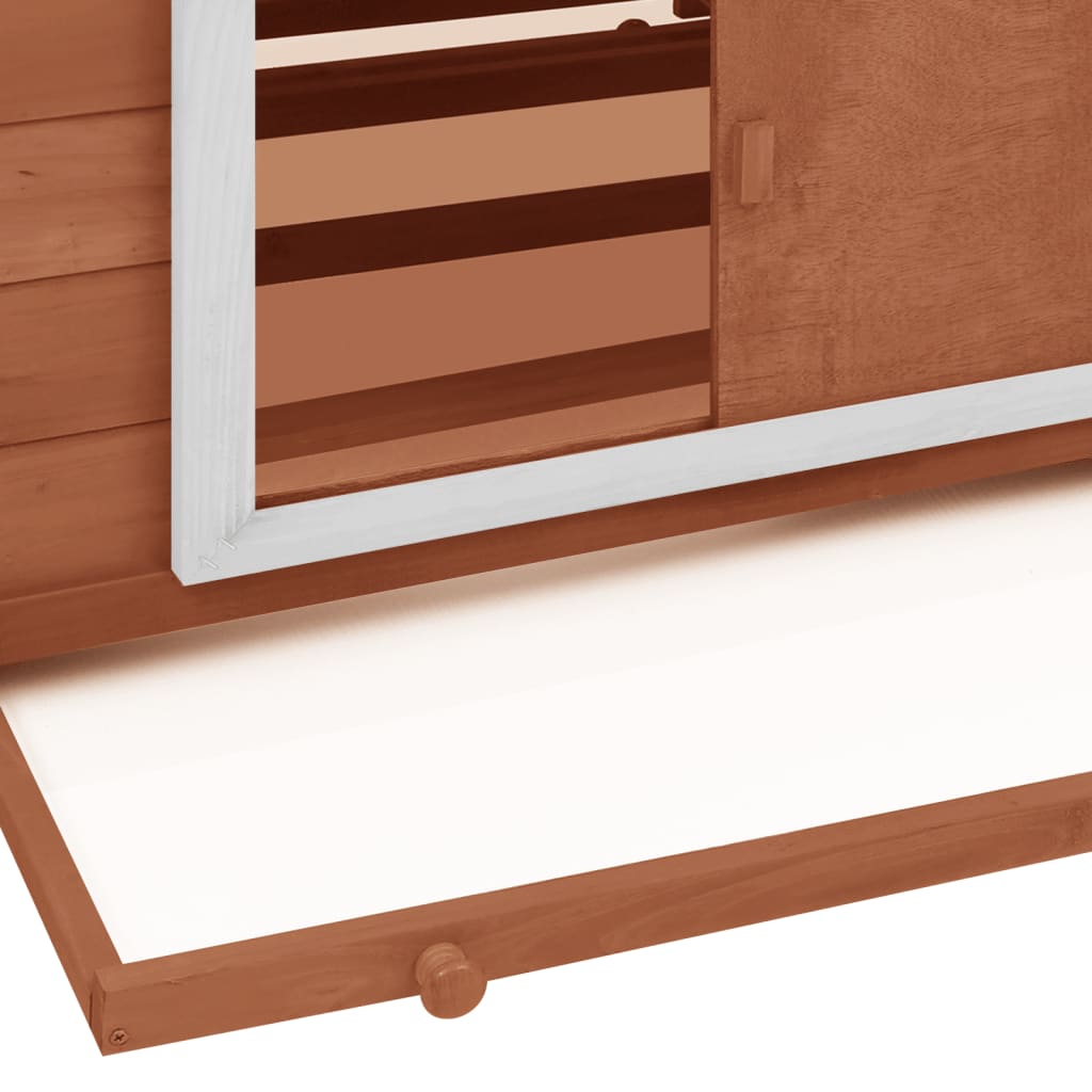 vidaXL Chicken Coop Hen House with 2 Nesting Boxes Chicken Pen Solid Fir Wood-3