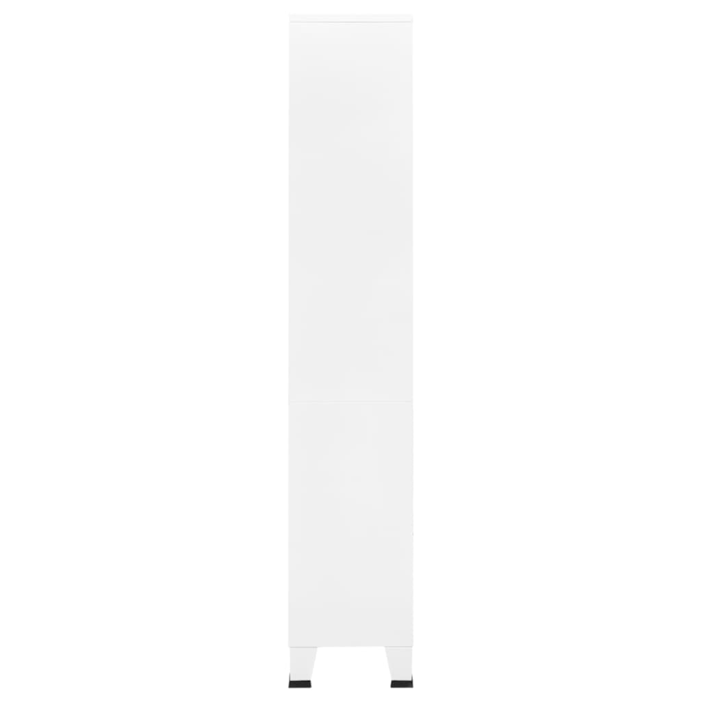 vidaXL Bookshelf Bookcase with 3 Shelves Decor Cabinet with Display Steel-1