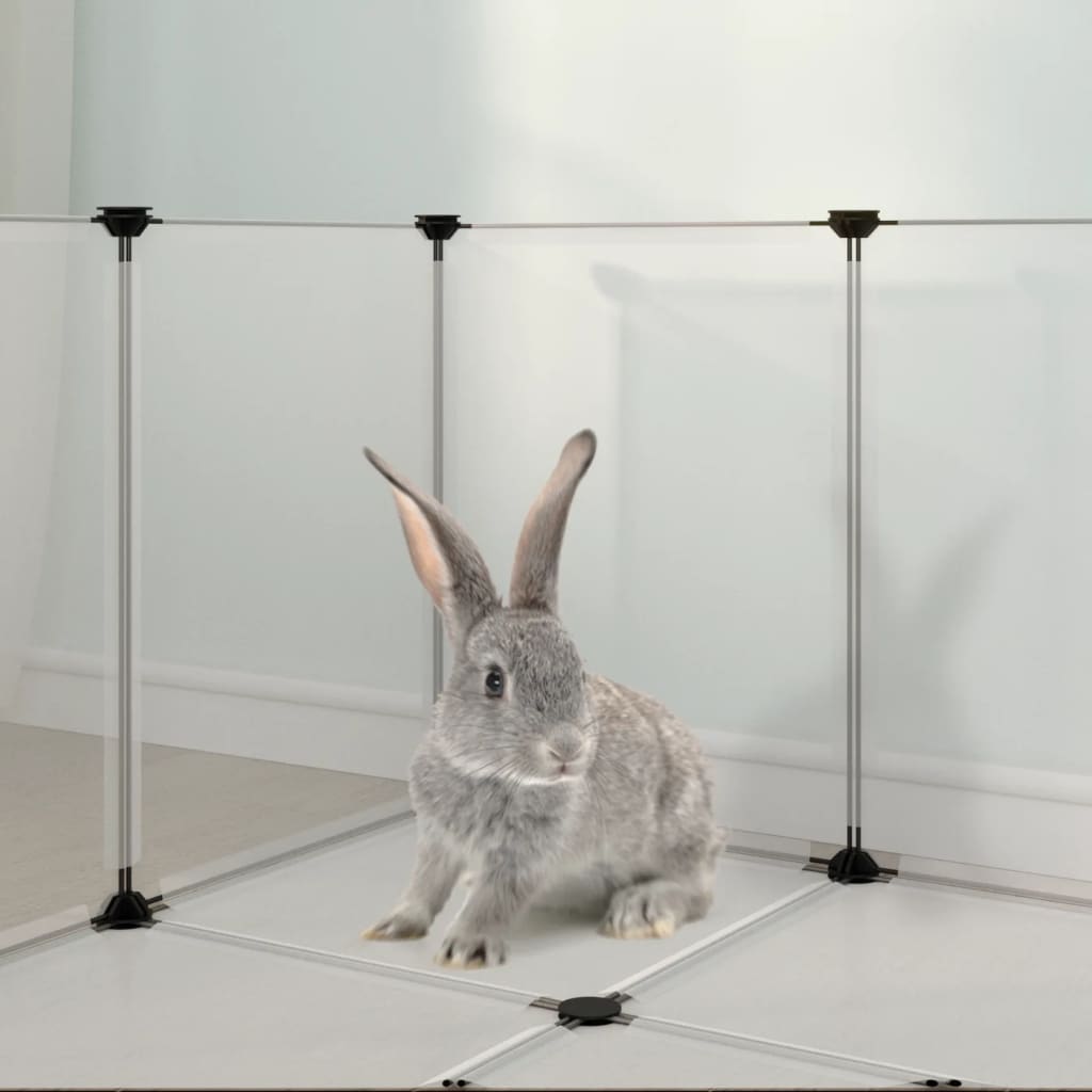 vidaXL Small Animal Cage DIY Small Animal House Rabbit Hutch PP and Steel-4