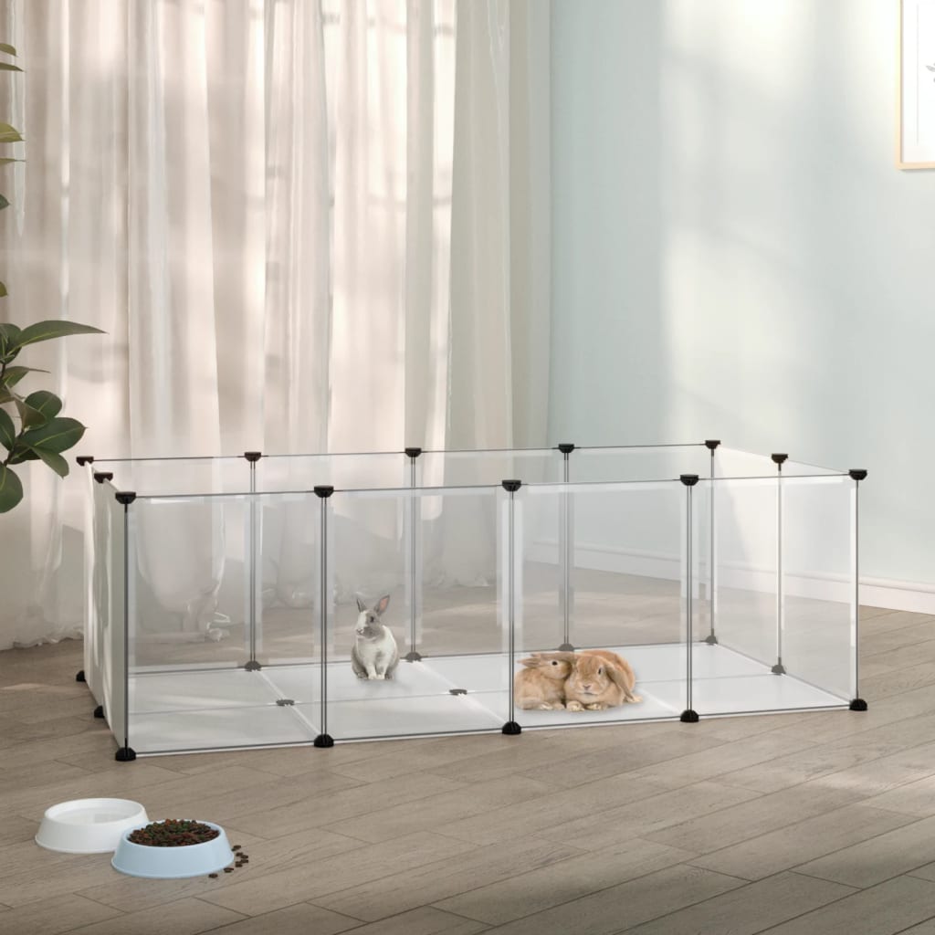 vidaXL Small Animal Cage DIY Small Animal House Rabbit Hutch PP and Steel-2