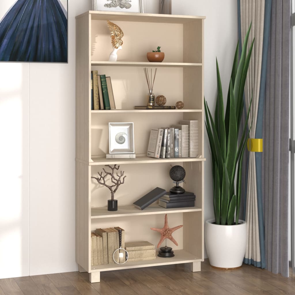 vidaXL Drawer Cabinet Bookshelf with Storage Shelves HAMAR Solid Wood Pine-5