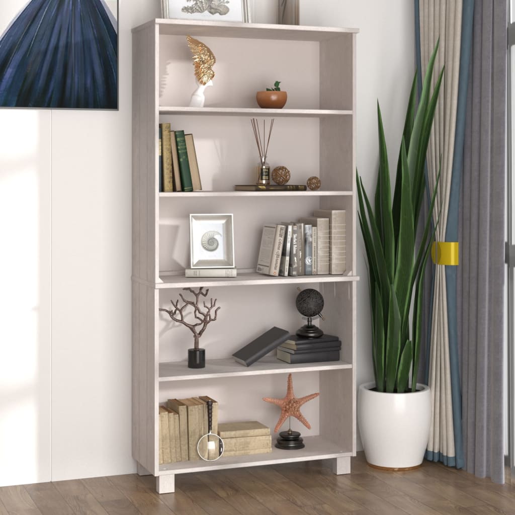 vidaXL Drawer Cabinet Bookshelf with Storage Shelves HAMAR Solid Wood Pine-7