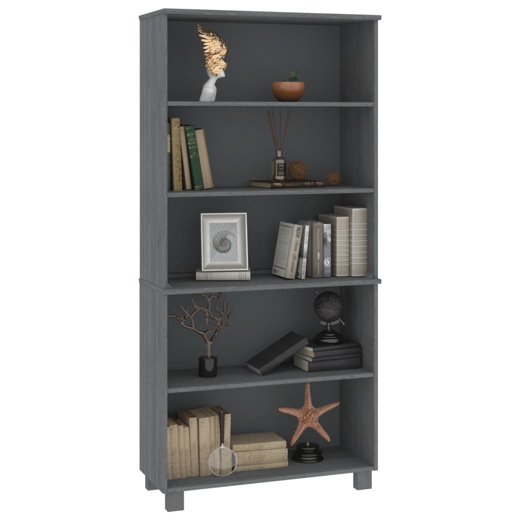 vidaXL Drawer Cabinet Bookshelf with Storage Shelves HAMAR Solid Wood Pine-3