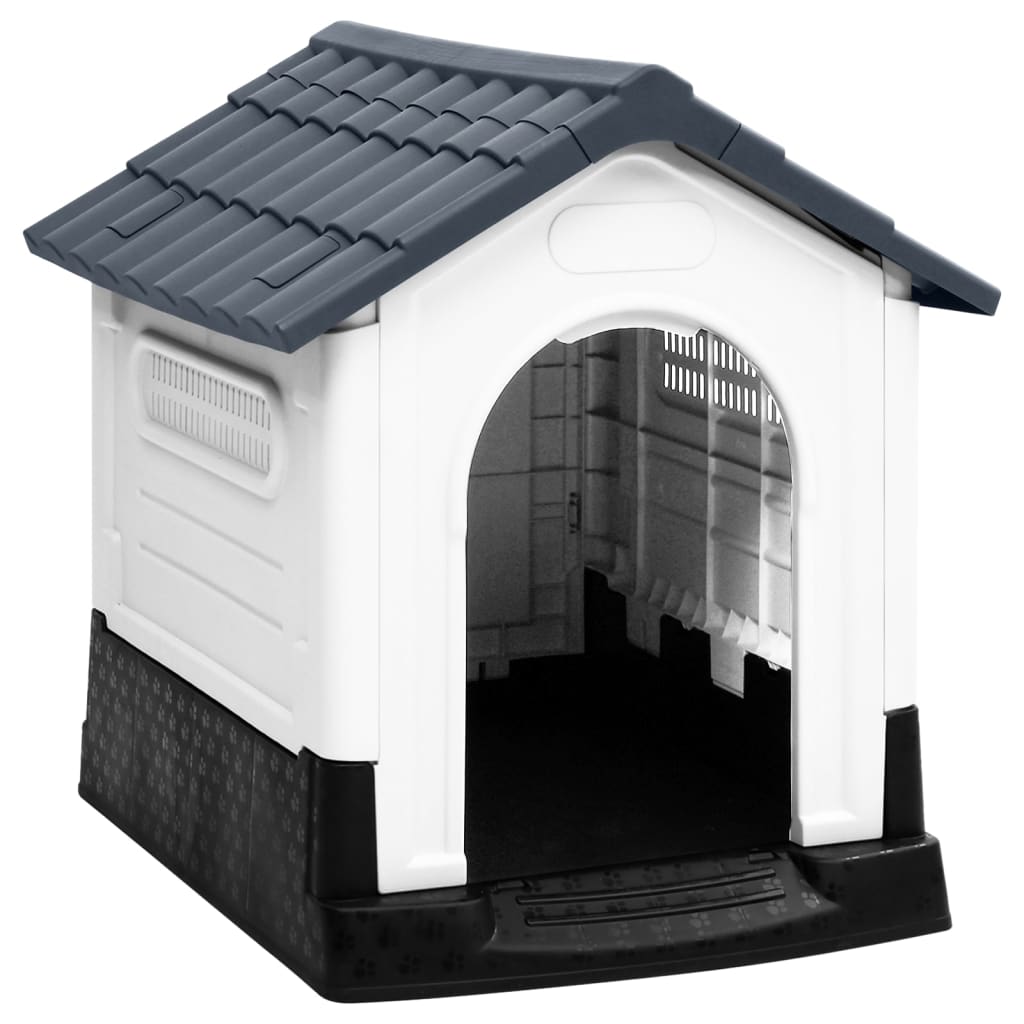 vidaXL Dog House Garden Dog Kennel Small Pet Cage Puppy Shelter Polypropylene-3