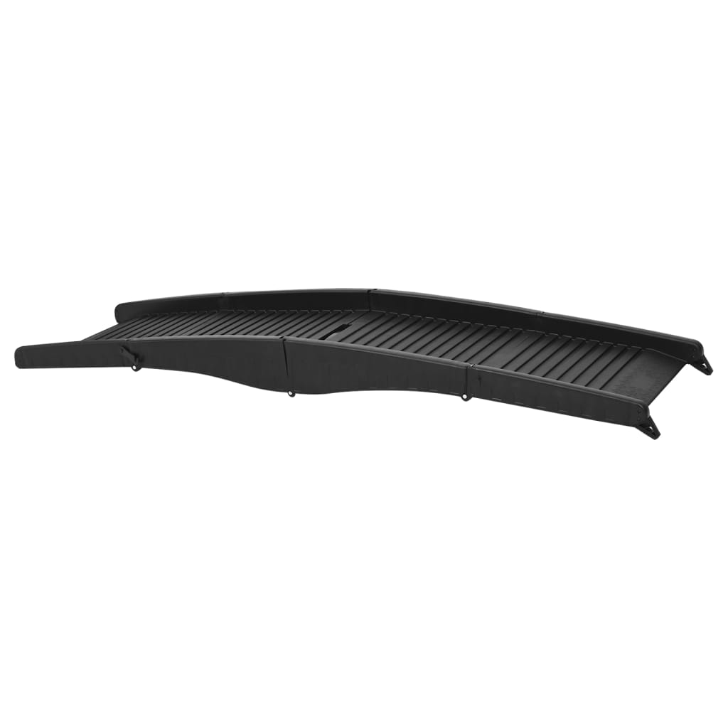 vidaXL Folding Dog Ramp Black 60.2"x15.7"x4.9" Plastic-2