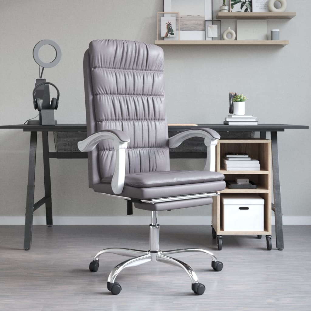 vidaXL Ergonomic Office Chair Reclining Office Executive Chair Faux Leather-5