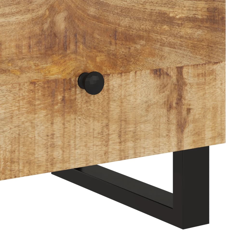 vidaXL Cabinet Storage Accent Nightstand End Table for Bedroom Solid Wood-3