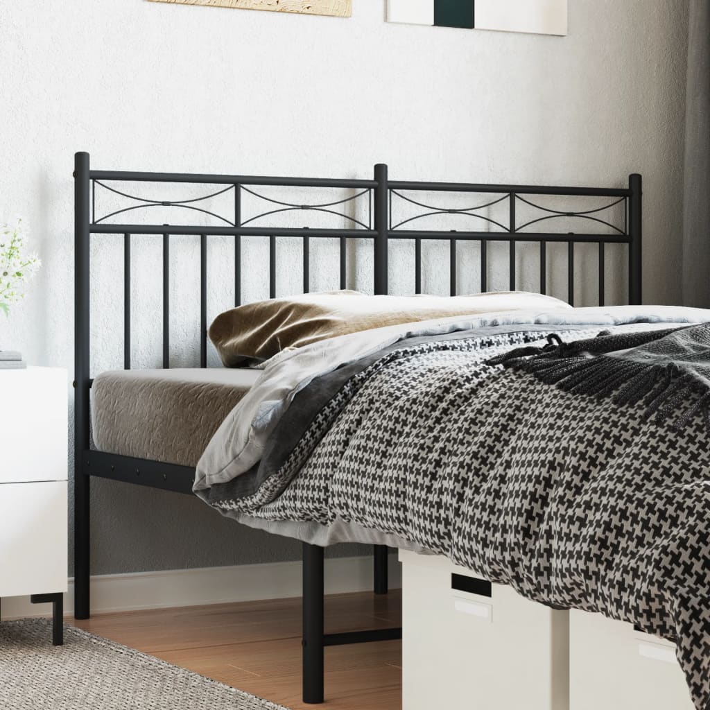 vidaXL Metal Headboard Bed Header with Back Support for Bedroom Furniture-7