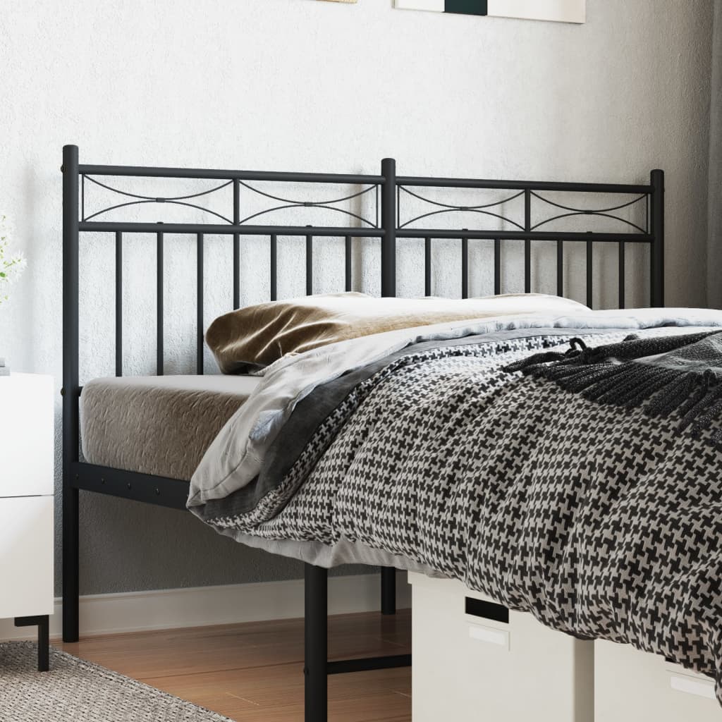 vidaXL Metal Headboard Bed Header with Back Support for Bedroom Furniture-5