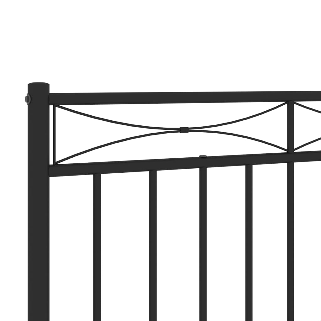vidaXL Metal Headboard Bed Header with Back Support for Bedroom Furniture-0