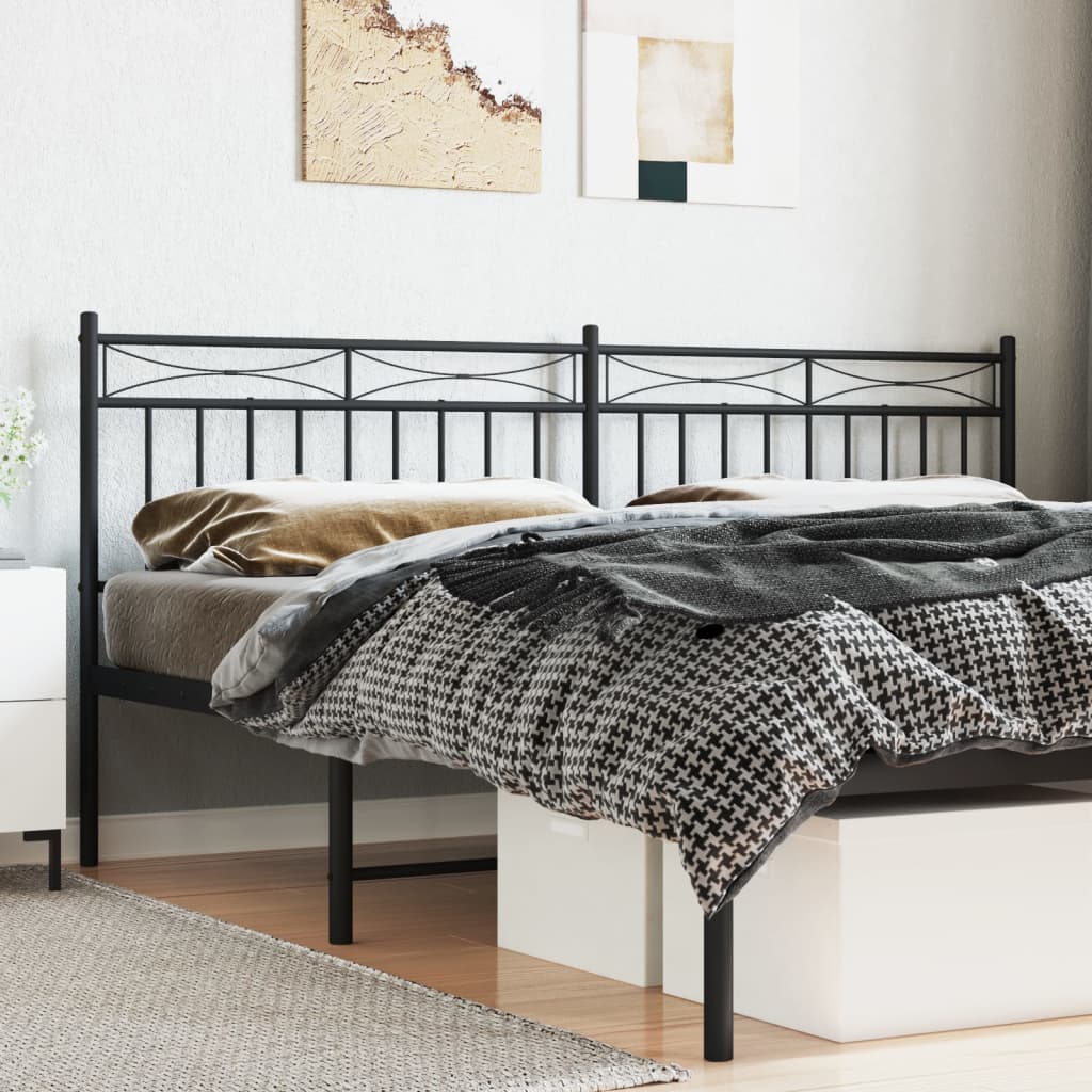 vidaXL Metal Headboard Bed Header with Back Support for Bedroom Furniture-6