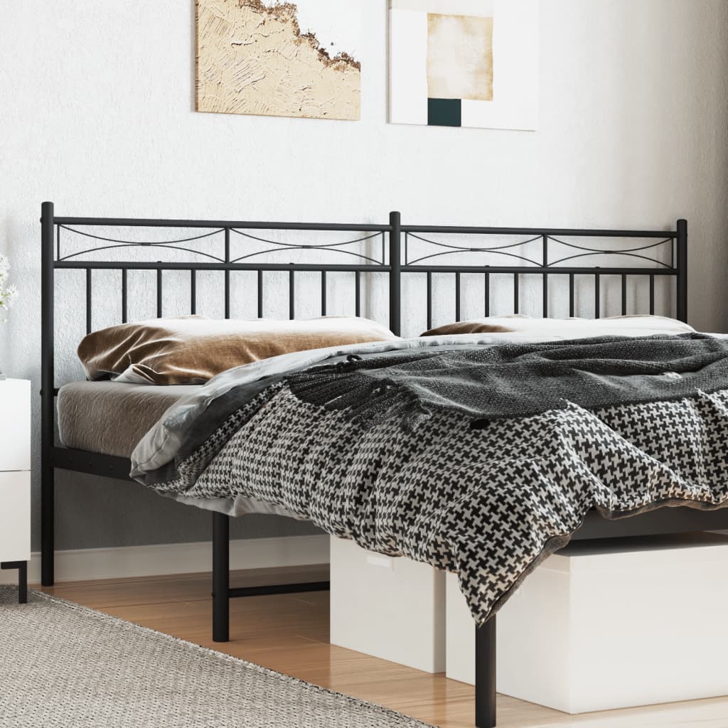 vidaXL Metal Headboard Bed Header with Back Support for Bedroom Furniture-8