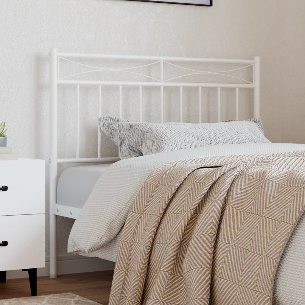 vidaXL Metal Headboard Bed Header with Back Support for Bedroom Furniture-14