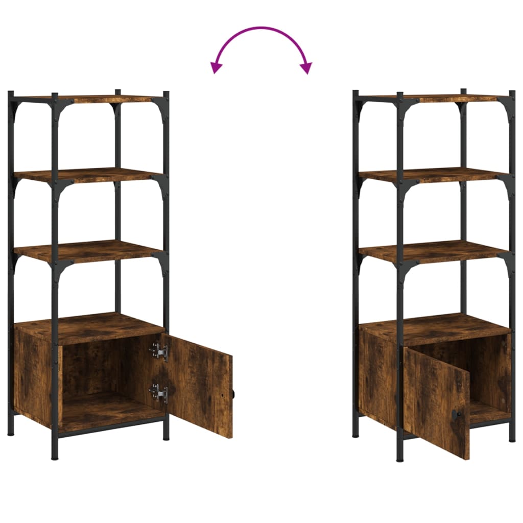 vidaXL Bookcase 3-Tier Bookshelf Storage Shelf Rack Organizer Engineered Wood-0