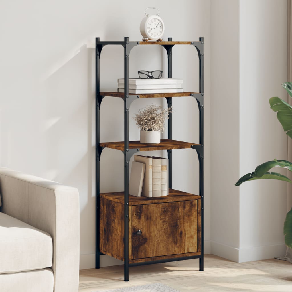 vidaXL Bookcase 3-Tier Bookshelf Storage Shelf Rack Organizer Engineered Wood-5