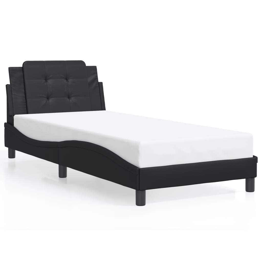 vidaXL Bed Frame with Headboard Platform Base Bedroom Furniture Faux Leather-0